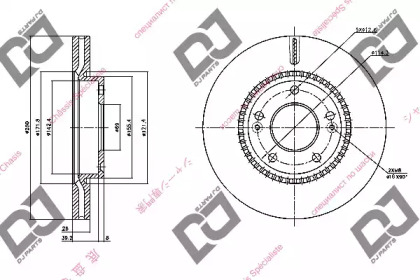 Тормозной диск DJ PARTS BD1107